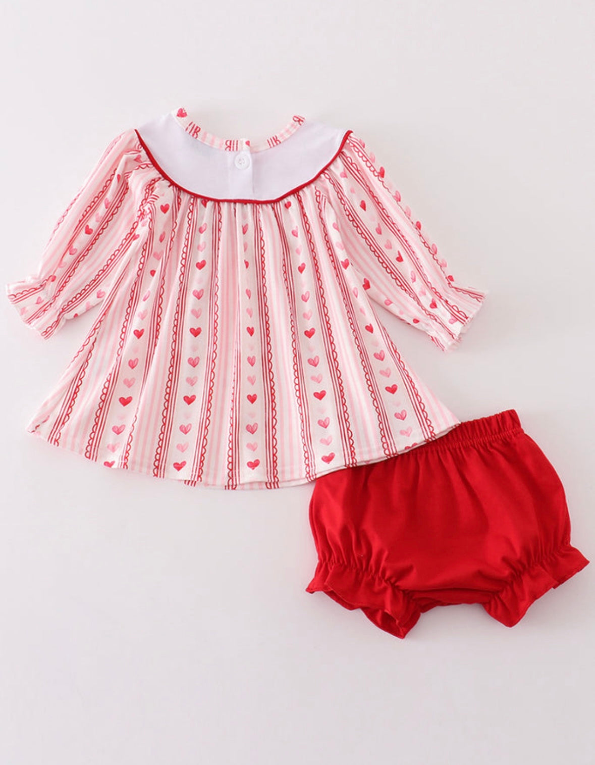 Embroidered Heart Bloomer Set