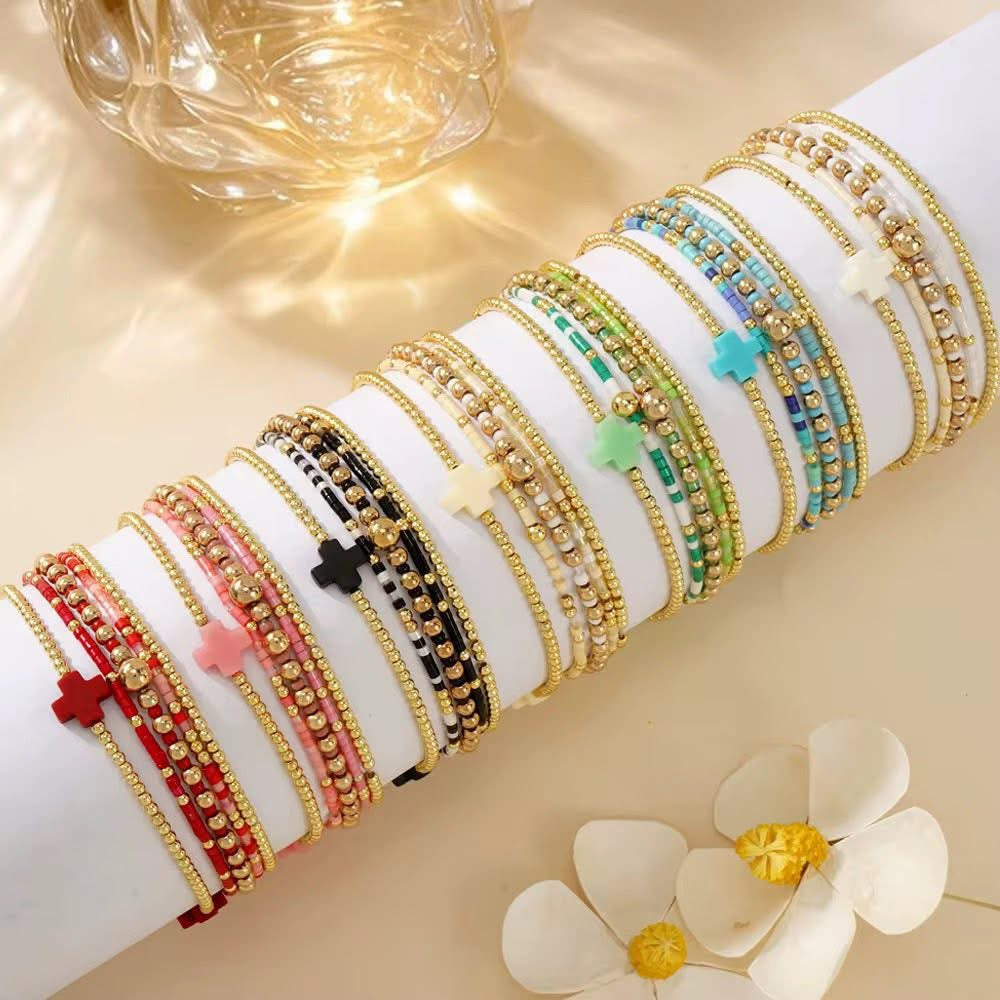 Cream Bracelet Stack