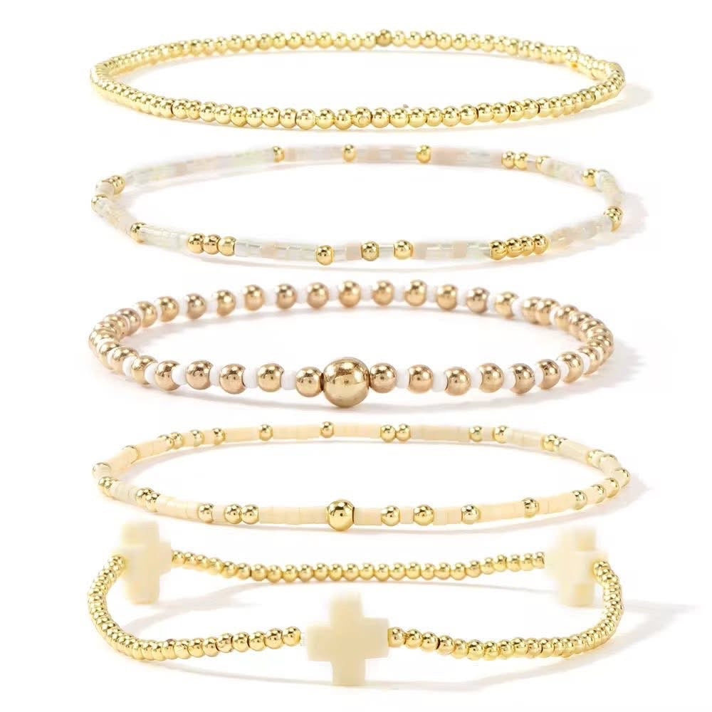 Cream Bracelet Stack