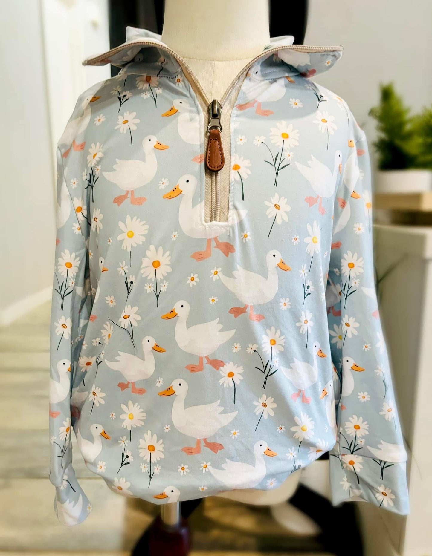 Ducks and Daisies Milk Silk Pullover