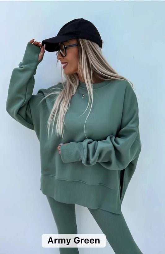 Army Green Sweater/Legging Set